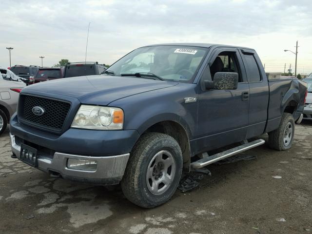 1FTPX14514KD89036 - 2004 FORD F150 BLUE photo 2