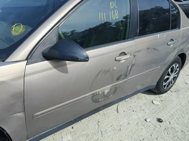 1G1ZS58F38F117659 - 2008 CHEVROLET MALIBU LS ბეჟი ფოტო 9