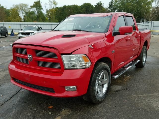 1D7RV1CTXBS509370 - 2011 DODGE RAM 1500 RED photo 2