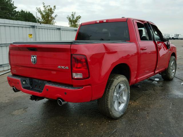 1D7RV1CTXBS509370 - 2011 DODGE RAM 1500 RED photo 4