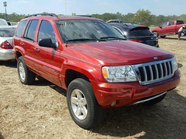 1J4GW58S94C253140 - 2004 JEEP GRAND CHER RED photo 1