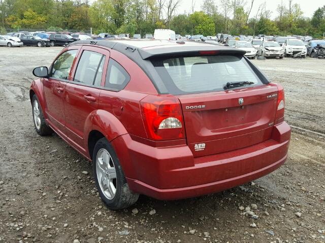 1B3HB48A89D142685 - 2009 DODGE CALIBER SX RED photo 3