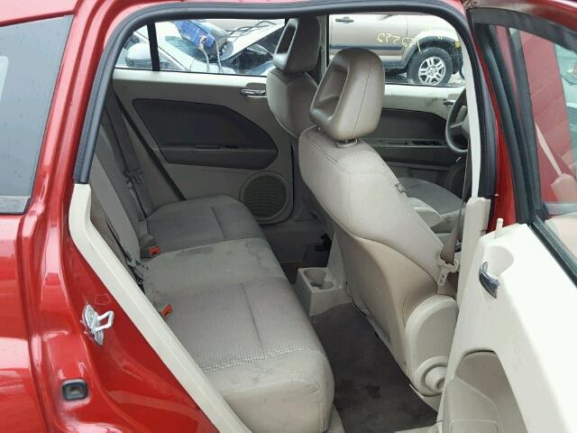 1B3HB48A89D142685 - 2009 DODGE CALIBER SX RED photo 6