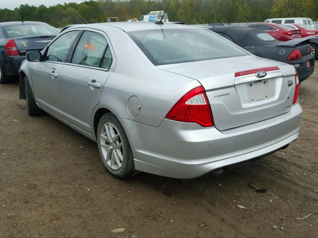 3FAHP0JG3CR444493 - 2012 FORD FUSION SILVER photo 3