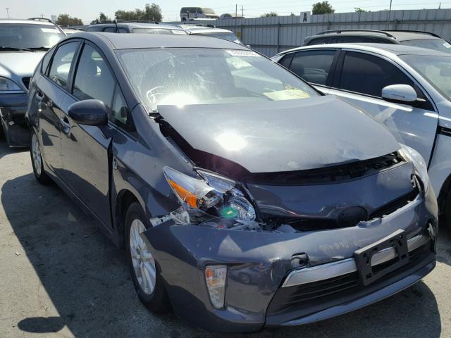 JTDKN3DP4D3047572 - 2013 TOYOTA PRIUS PLUG GRAY photo 1