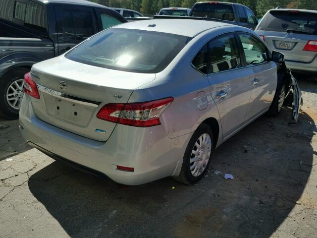 1N4AB7APXDN908098 - 2013 NISSAN SENTRA S SILVER photo 4