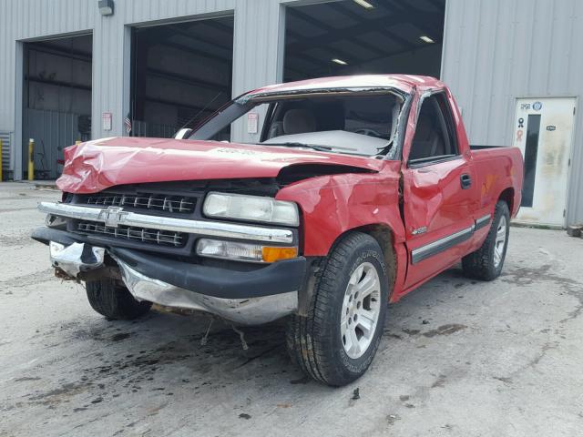 1GCEC14W7YZ149899 - 2000 CHEVROLET SILVERADO RED photo 2