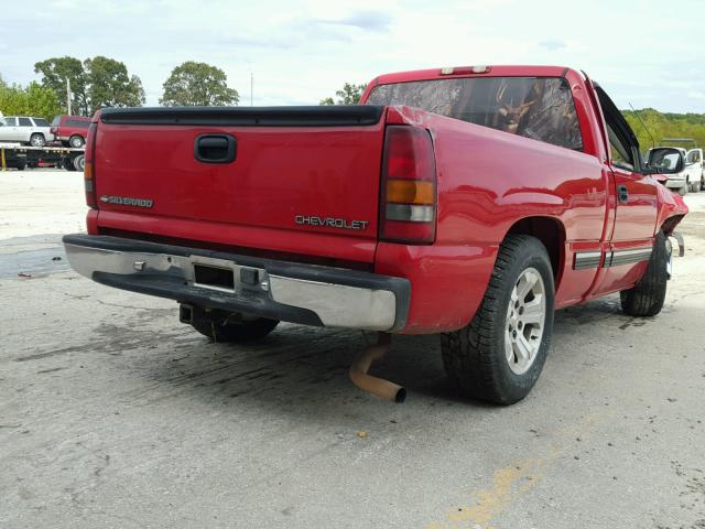 1GCEC14W7YZ149899 - 2000 CHEVROLET SILVERADO RED photo 4