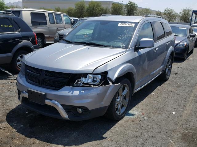 3C4PDCGG3HT554073 - 2017 DODGE JOURNEY CR SILVER photo 2