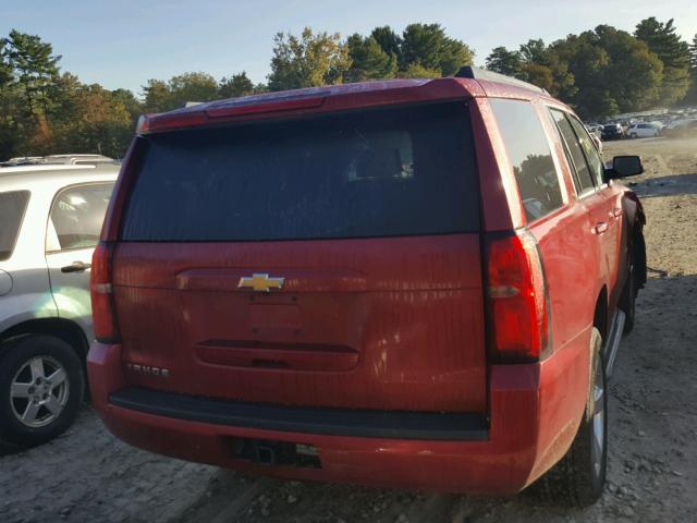 1GNSKBKC1FR500959 - 2015 CHEVROLET TAHOE RED photo 4