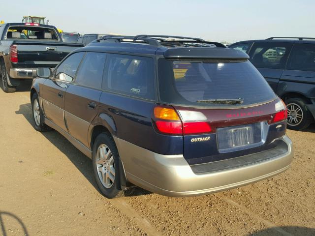 4S3BH675337656906 - 2003 SUBARU LEGACY OUT BLUE photo 3