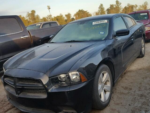 2C3CDXBG5CH178348 - 2012 DODGE CHARGER SE BLACK photo 2