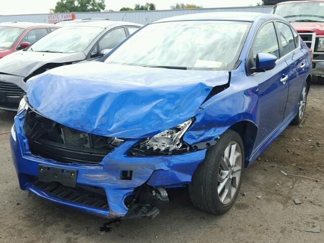 3N1AB7AP2FY256418 - 2015 NISSAN SENTRA BLUE photo 2