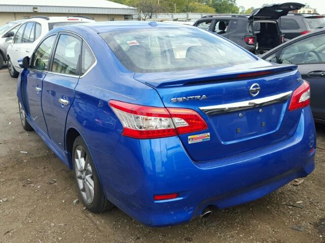 3N1AB7AP2FY256418 - 2015 NISSAN SENTRA BLUE photo 3