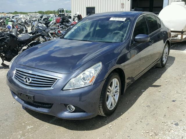 JN1DV6AP4BM831243 - 2011 INFINITI G25 BASE BLUE photo 2