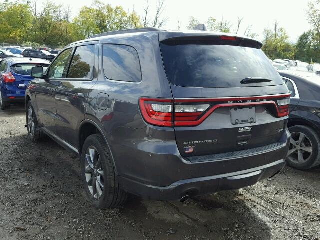 1C4RDJDG0HC601265 - 2017 DODGE DURANGO GT GRAY photo 3