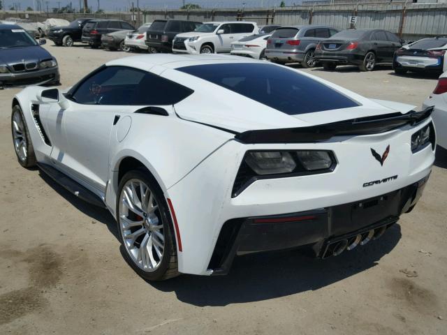 1G1YS2D60H5601570 - 2017 CHEVROLET CORVETTE Z WHITE photo 3