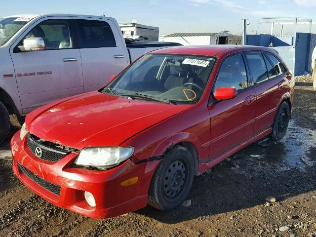 JM1BJ245021591161 - 2002 MAZDA PROTEGE PR RED photo 2