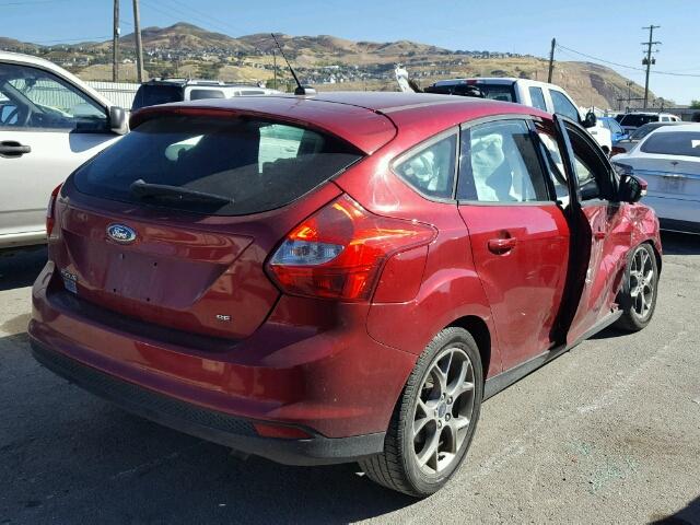 1FADP3K21DL255876 - 2013 FORD FOCUS SE RED photo 4