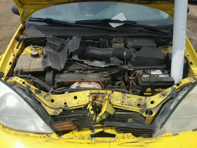 3FAFP31342R178356 - 2002 FORD FOCUS ZX3 YELLOW photo 7