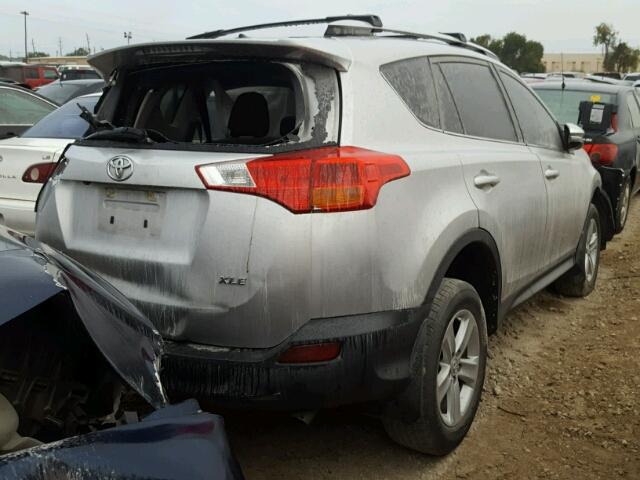 2T3WFREV6DW063526 - 2013 TOYOTA RAV4 XLE SILVER photo 4