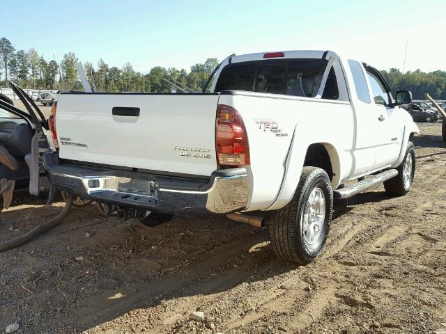 5TETU62N45Z094694 - 2005 TOYOTA TACOMA PRE WHITE photo 4