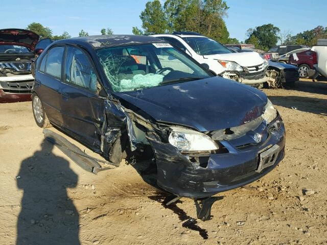 2HGES16525H502313 - 2005 HONDA CIVIC BLUE photo 1