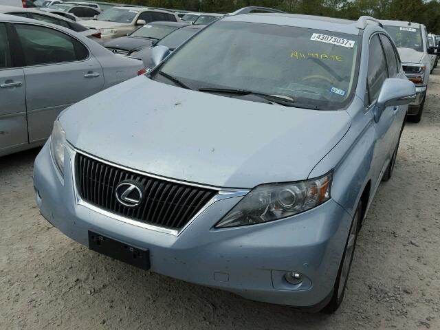 2T2ZK1BA0BC055629 - 2011 LEXUS RX 350 BLUE photo 2