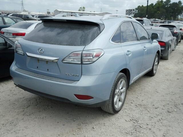 2T2ZK1BA0BC055629 - 2011 LEXUS RX 350 BLUE photo 4