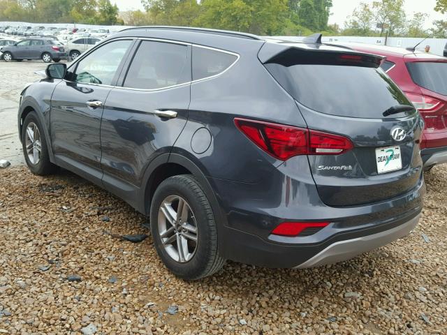 5XYZU3LB7HG424436 - 2017 HYUNDAI SANTA FE S GRAY photo 3