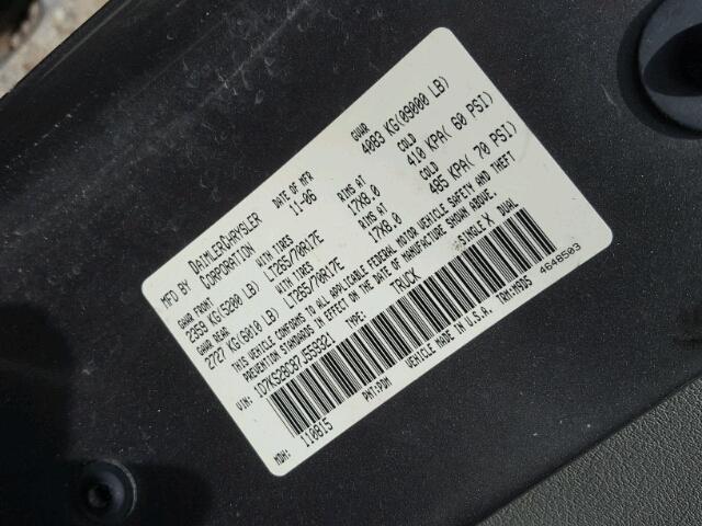 1D7KS28C87J559321 - 2007 DODGE RAM 2500 S GRAY photo 10