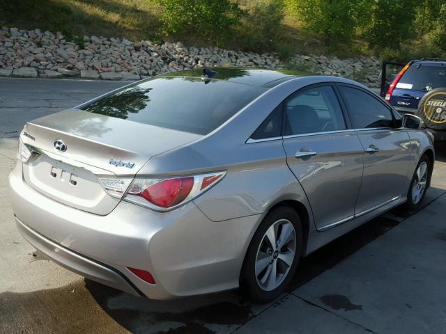 KMHEC4A46CA028465 - 2012 HYUNDAI SONATA HYB SILVER photo 4