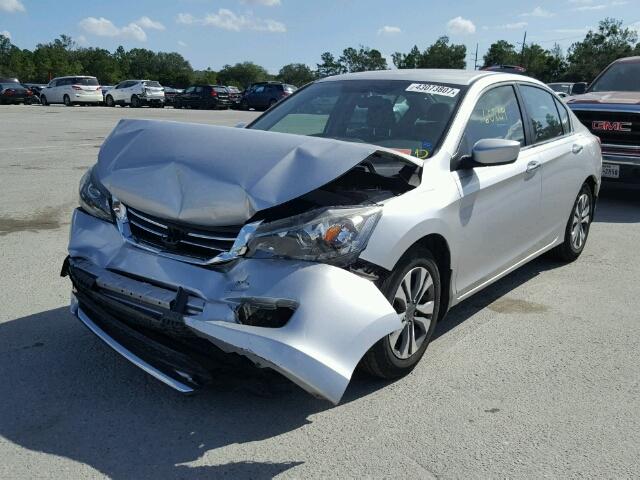 1HGCR2F32EA155927 - 2014 HONDA ACCORD LX SILVER photo 2