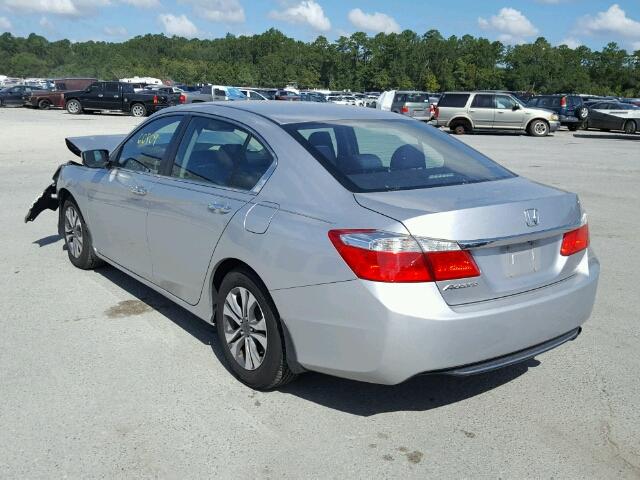 1HGCR2F32EA155927 - 2014 HONDA ACCORD LX SILVER photo 3