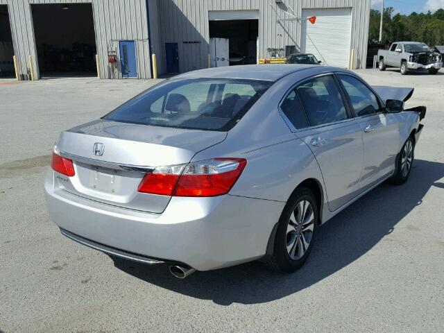 1HGCR2F32EA155927 - 2014 HONDA ACCORD LX SILVER photo 4