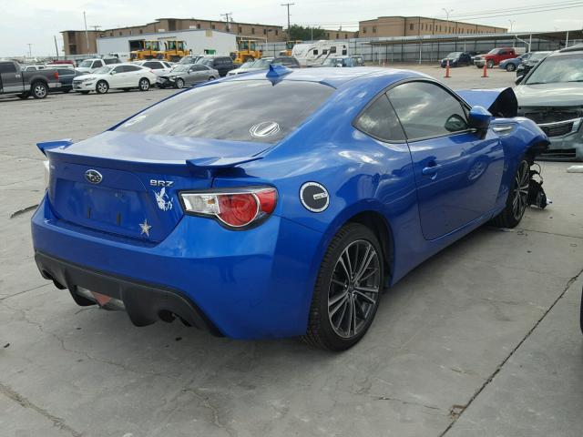 JF1ZCAC15D1602830 - 2013 SUBARU BRZ 2.0 LI BLUE photo 4