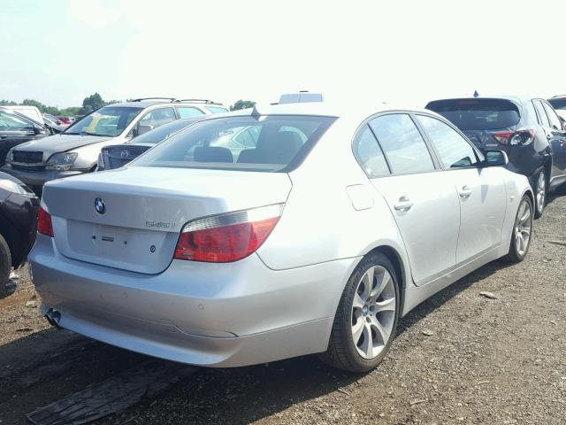 WBANB33525CN65782 - 2005 BMW 545 I SILVER photo 4