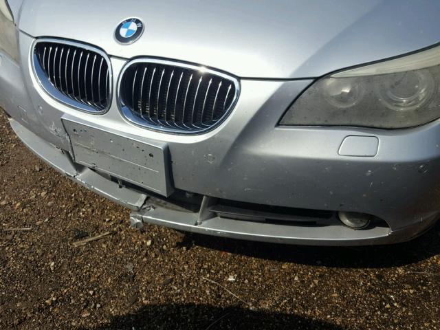 WBANB33525CN65782 - 2005 BMW 545 I SILVER photo 9