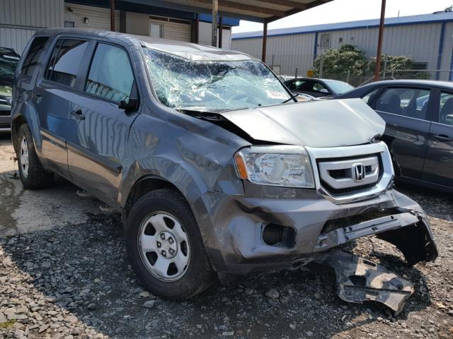 5FNYF4H20BB064218 - 2011 HONDA PILOT LX GRAY photo 1