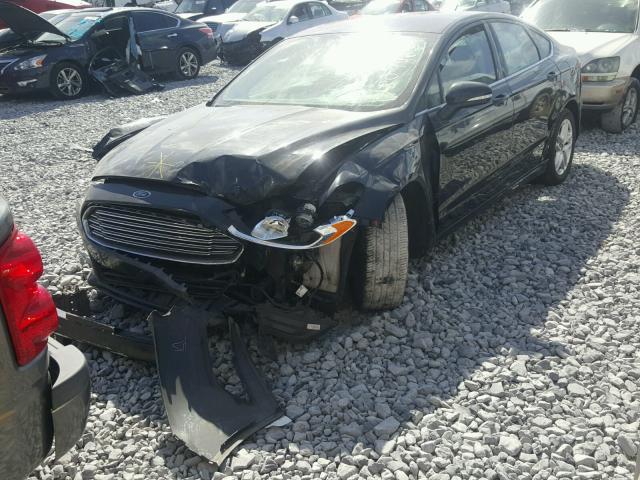 3FA6P0H74ER179163 - 2014 FORD FUSION SE BLACK photo 2