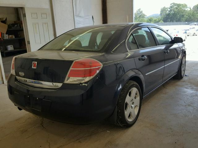 1G8ZS57N08F252382 - 2008 SATURN AURA XE BLUE photo 4