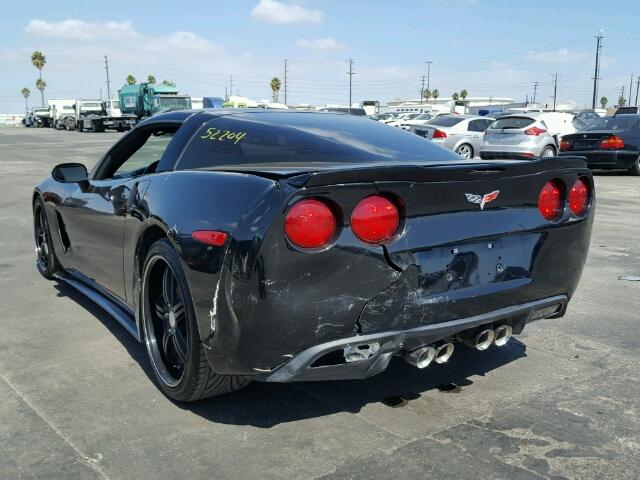 1G1YY25U375120139 - 2007 CHEVROLET CORVETTE BLACK photo 3