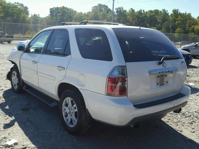 2HNYD18856H502461 - 2006 ACURA MDX WHITE photo 3