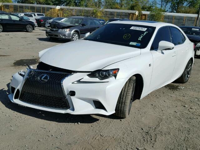 JTHCF1D26E5013681 - 2014 LEXUS IS 250 WHITE photo 2