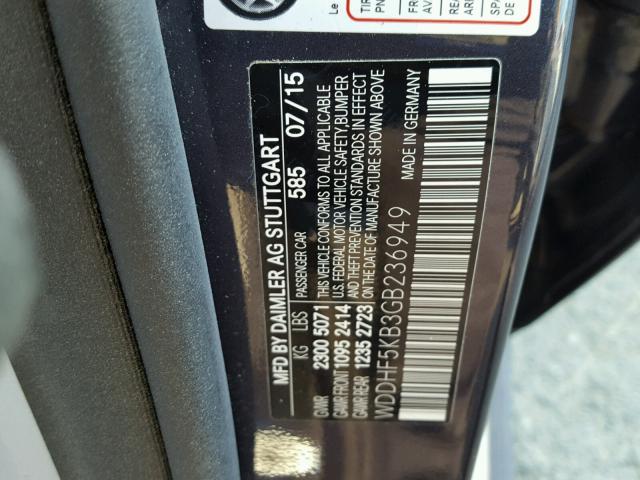 WDDHF5KB3GB236949 - 2016 MERCEDES-BENZ E 350 BLUE photo 10