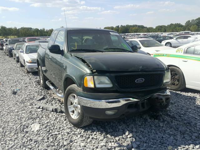 2FTRX08L12CA01977 - 2002 FORD F150 GREEN photo 1