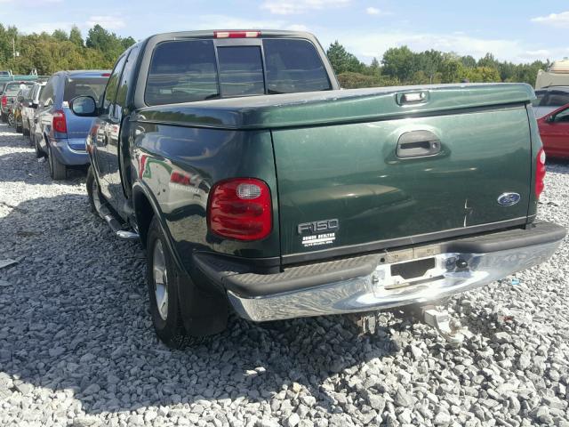 2FTRX08L12CA01977 - 2002 FORD F150 GREEN photo 3