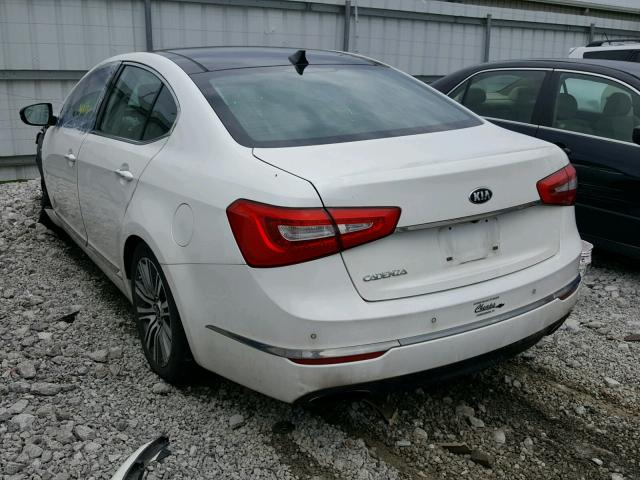 KNALN4D74E5163903 - 2014 KIA CADENZA PR WHITE photo 3