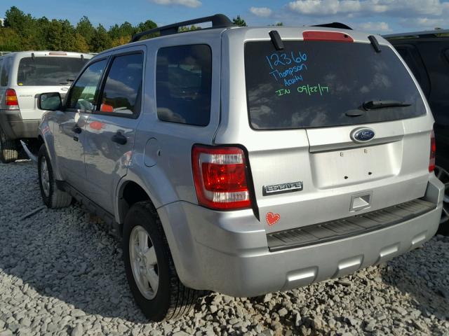 1FMCU9D74BKB84178 - 2011 FORD ESCAPE SILVER photo 3