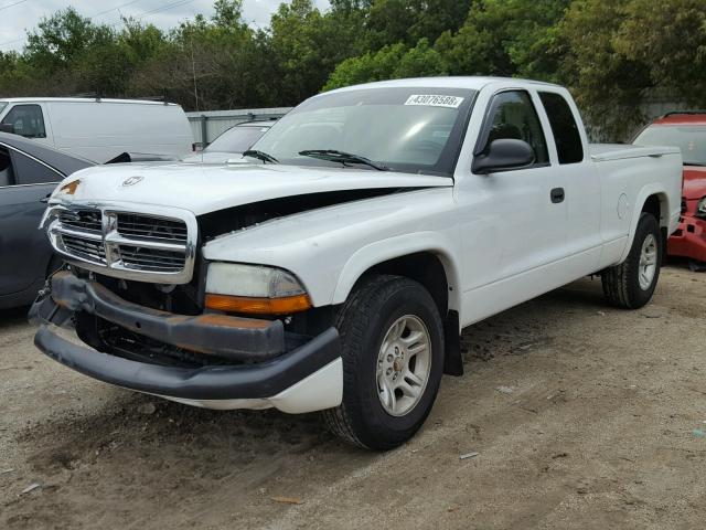 1D7GL32N74S748194 - 2004 DODGE DAKOTA SPO WHITE photo 2